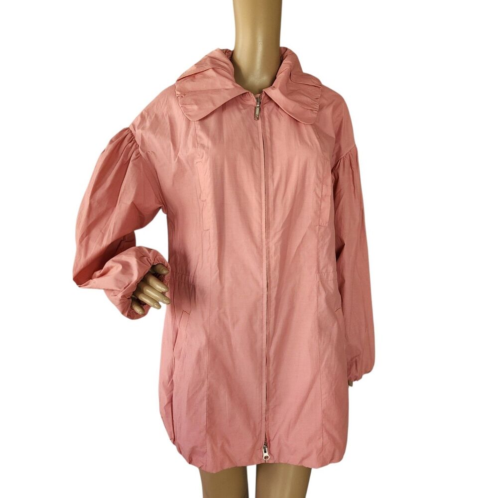 Vintage INC International Concepts Pink Bubble Hem Longline Jacket - Medium
